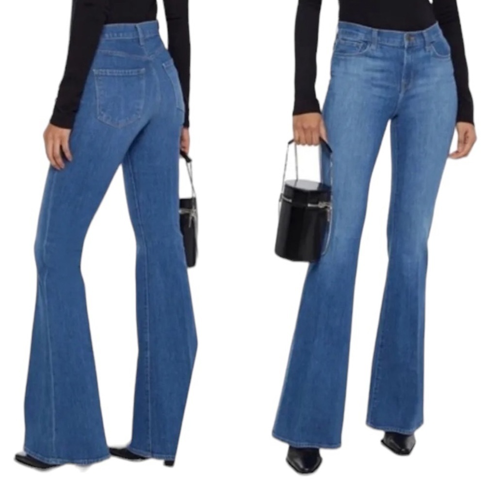 J Brand Valentina High rise Flare Jeans In Sail Size 25